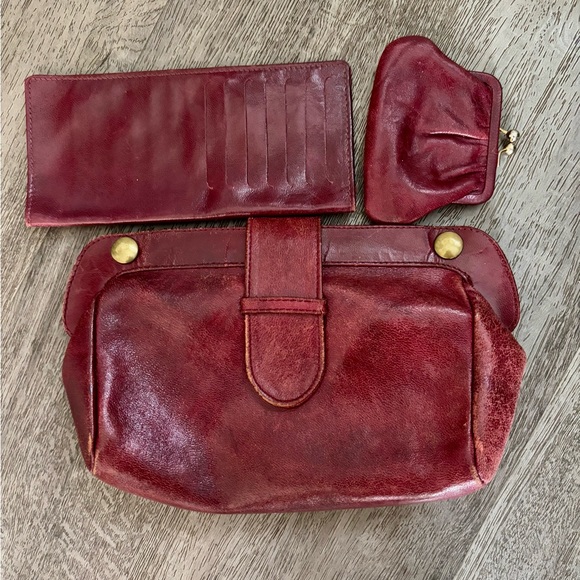 Neiman Marcus Vintage Clutch Leather set Y2K - Picture 1 of 15
